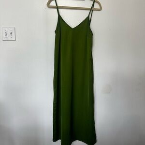 A new day green slip dress size small